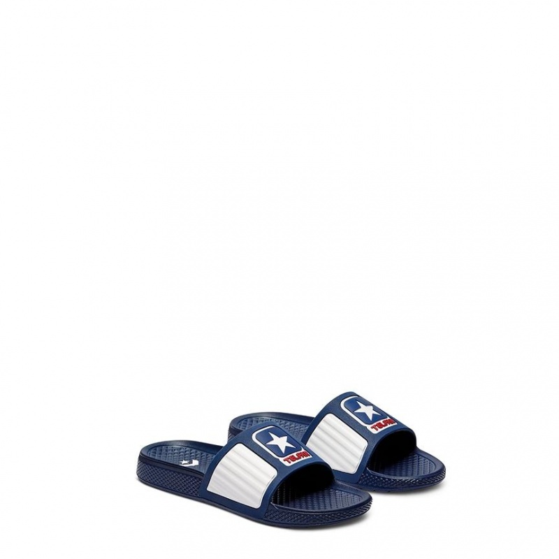 Telfar X Converse Slides Navy | CAAP3001