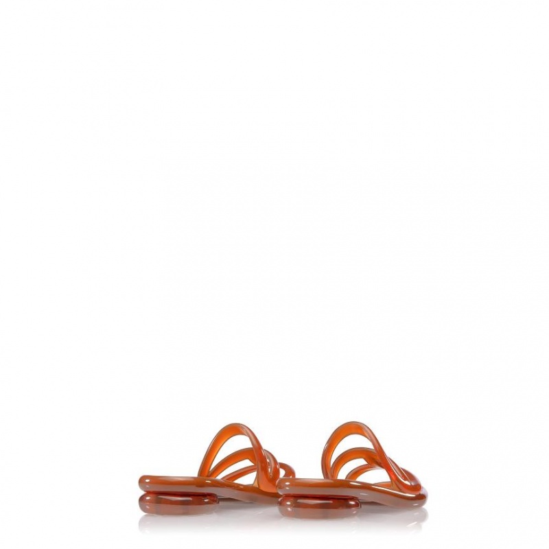 Telfar x Melissa Jelly Slides Brown | CAYU3006