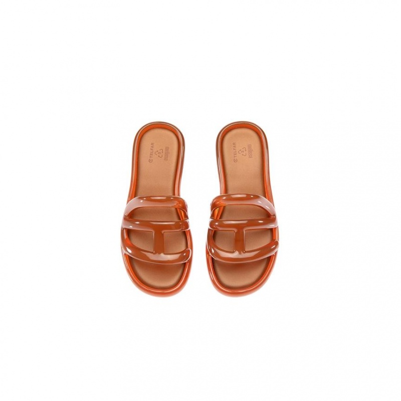 Telfar x Melissa Jelly Slides Brown | CAYU3006