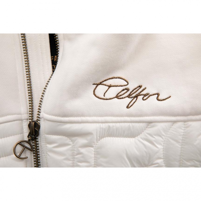 Telfar x Moose Knuckles Quilted Hoodie Beige | CAZG3451