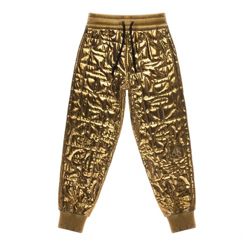 Telfar x Moose Knuckles Quilted Sweatpants Gold | CAAP3311