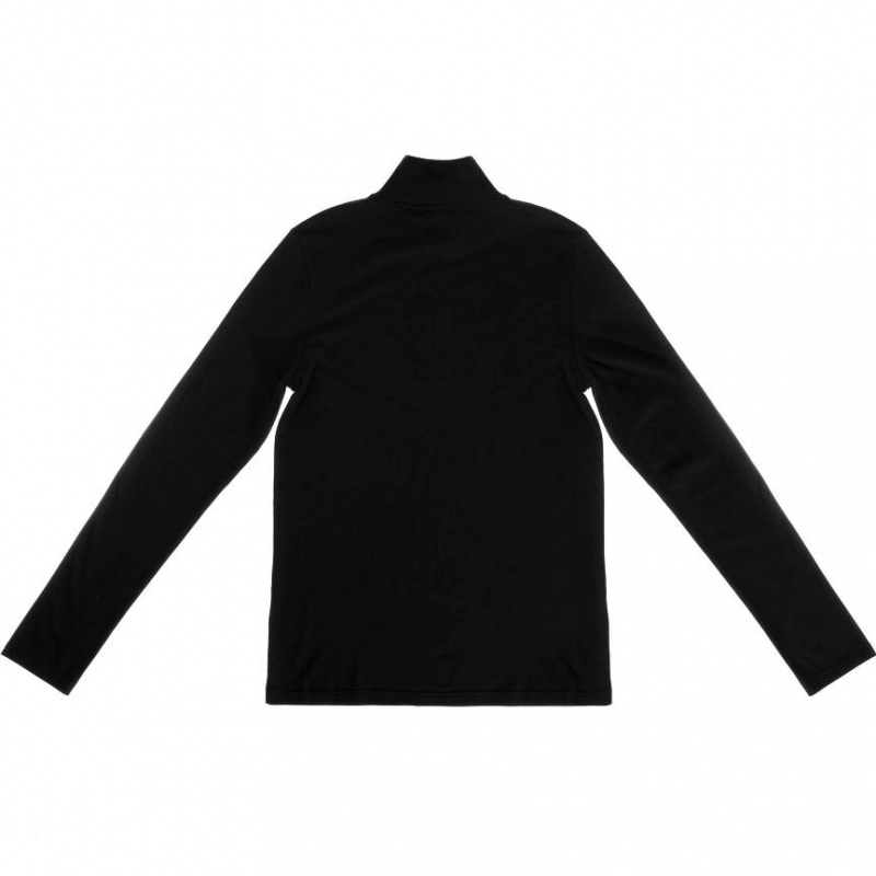 Telfar x UGG Crystal Logo Mockneck T Shirts Black | CAIS3288