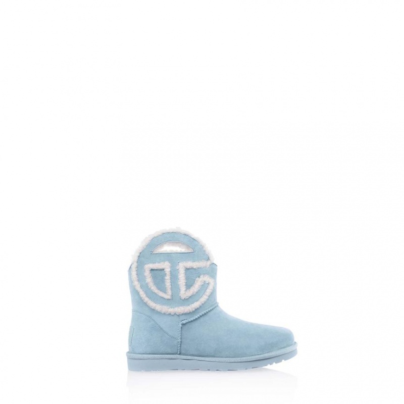 Telfar x UGG Logo Mini Boots Blue | CAXF3017