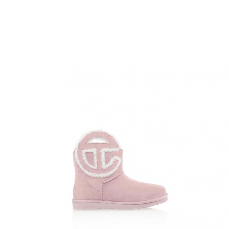 Telfar x UGG Logo Mini Boots Pink | CAZG3018