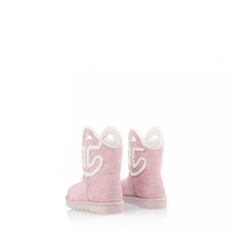 Telfar x UGG Logo Mini Boots Pink | CAZG3018