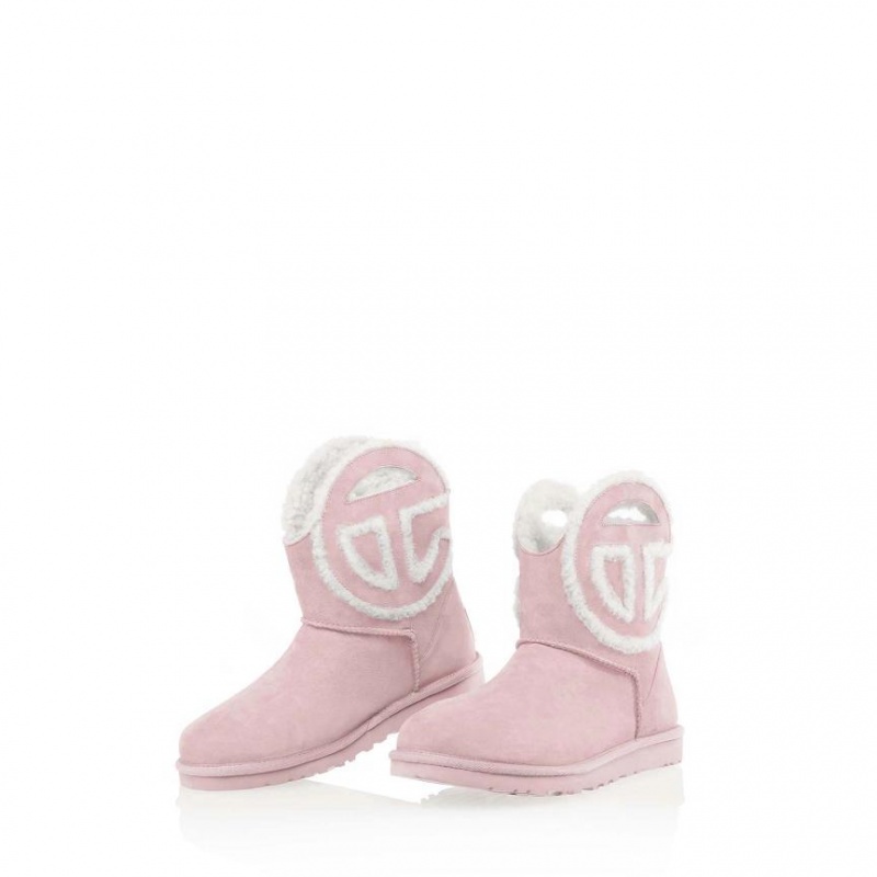 Telfar x UGG Logo Mini Boots Pink | CAZG3018